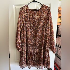 MANGO | Long Sleeve Floral Shift Dress
